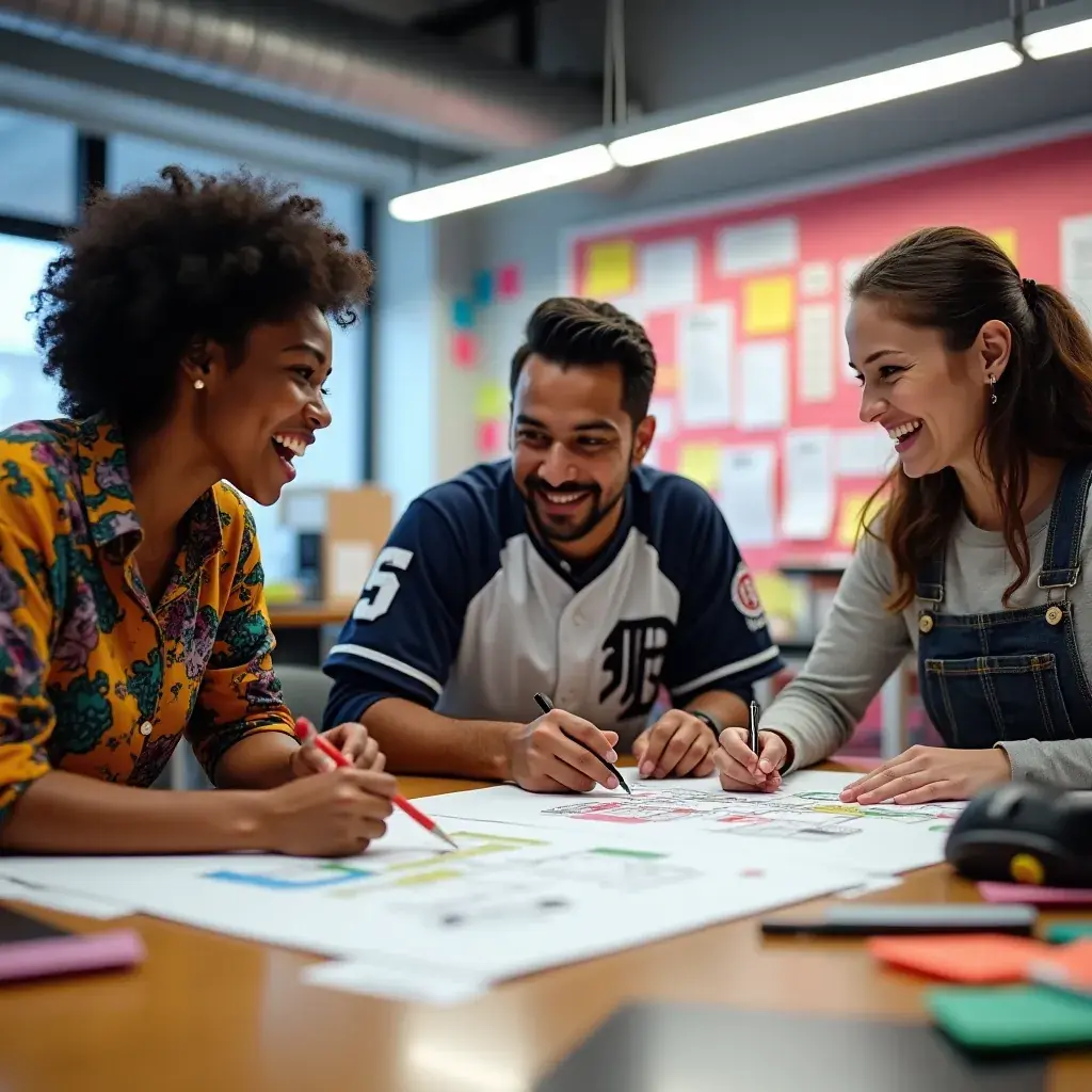A visually appealing hybrid game prototype displayed with both physical and digital components.